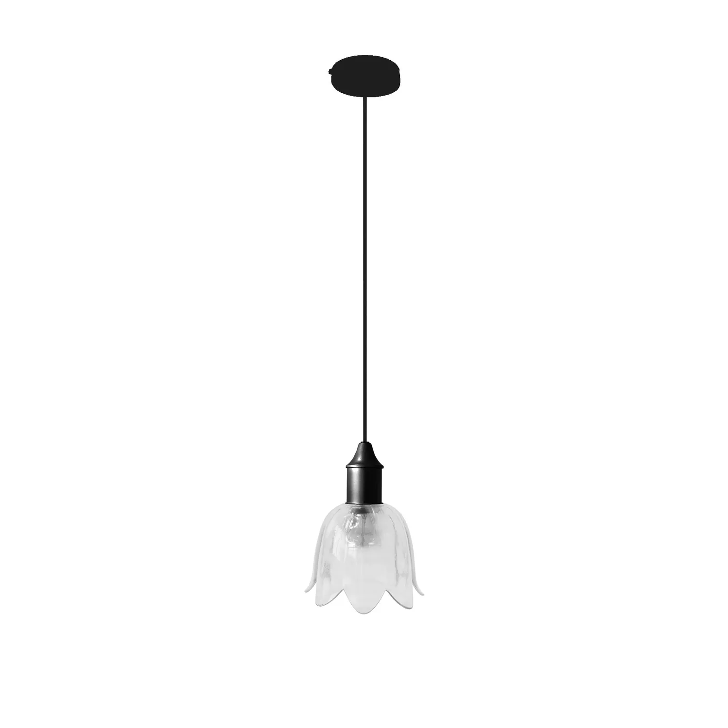 Tosel Sardegna sospensione tulipano blu 15x95 cm vetro