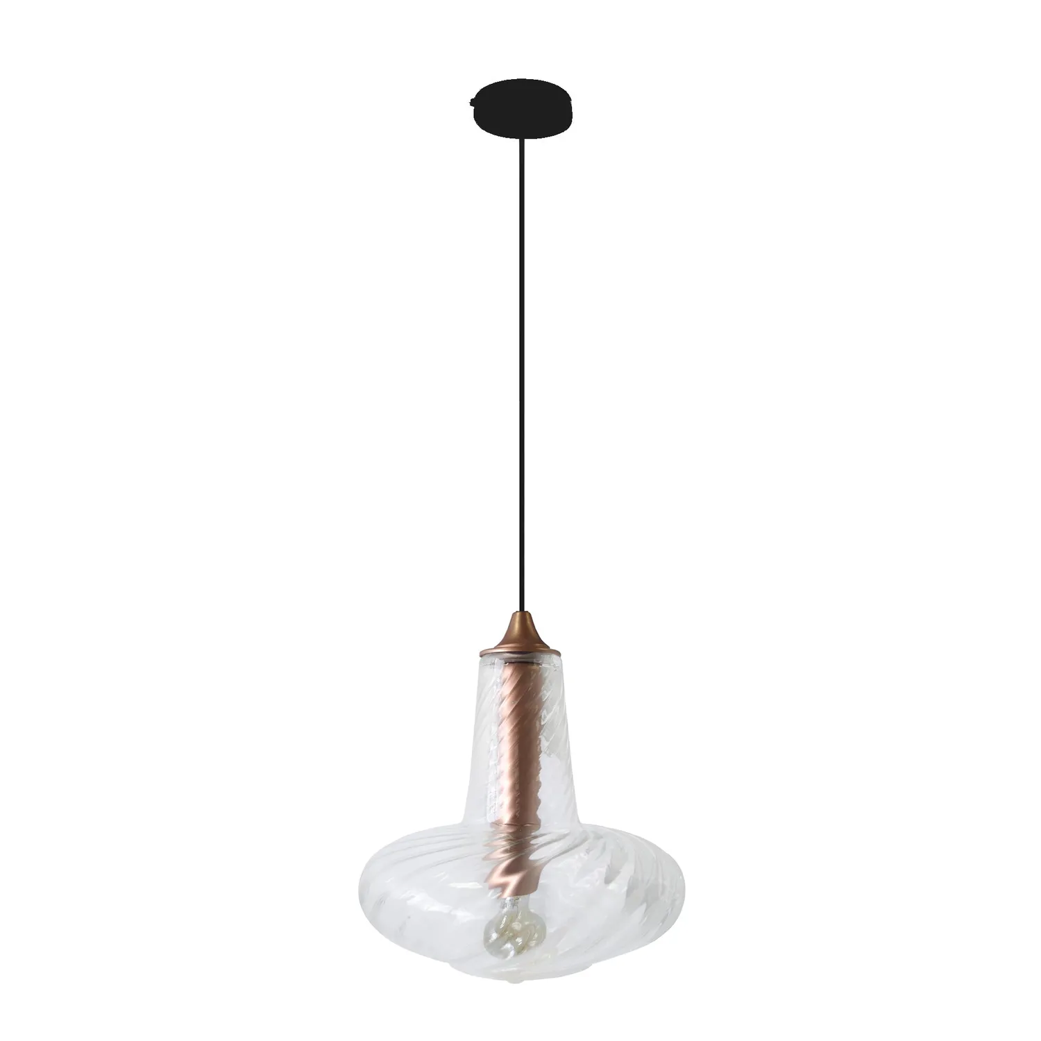 Tosel Veneza sospensione bronzo 30 cm vetro