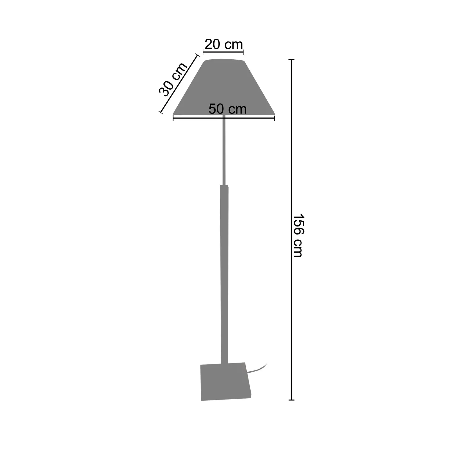 Tosel HOD B piantana 156 cm naturale bianco tessuto