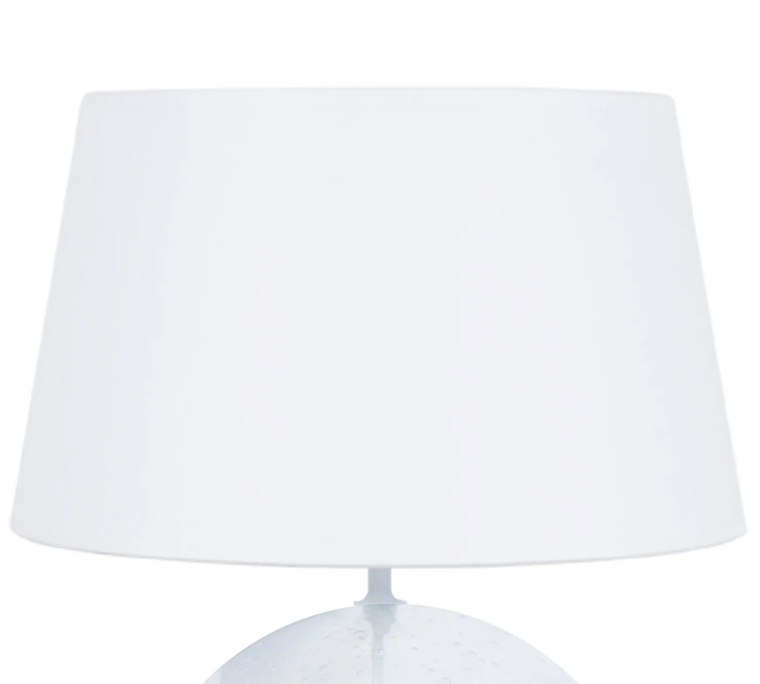 Tosel Burnaby lampada da tavolo sfera vetro 50 cm bianca