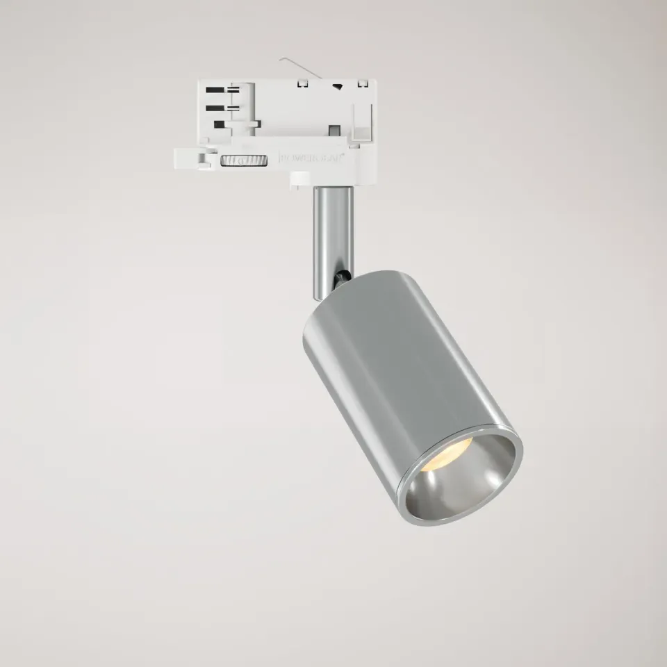 Creative Cables Bispot faretto binario cromo GU10 con lampadina