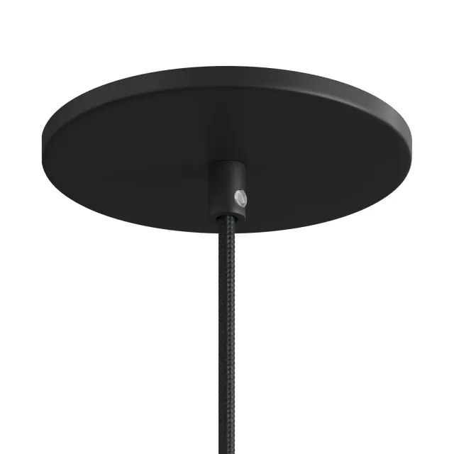 Creative Cables rosone da incasso soffitto nero 1 foro