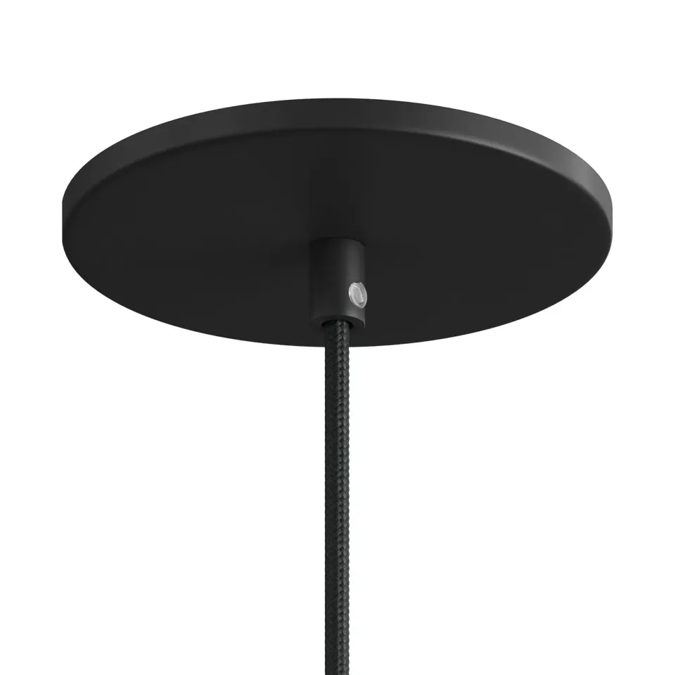 Creative Cables rosone da incasso soffitto nero 1 foro