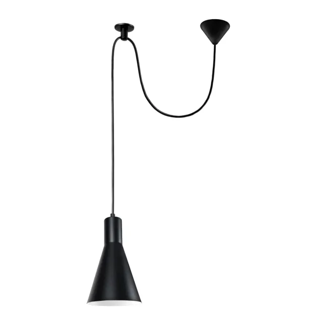 Tosel Krake Sospensione Nero e Oro 20x150 cm Conica