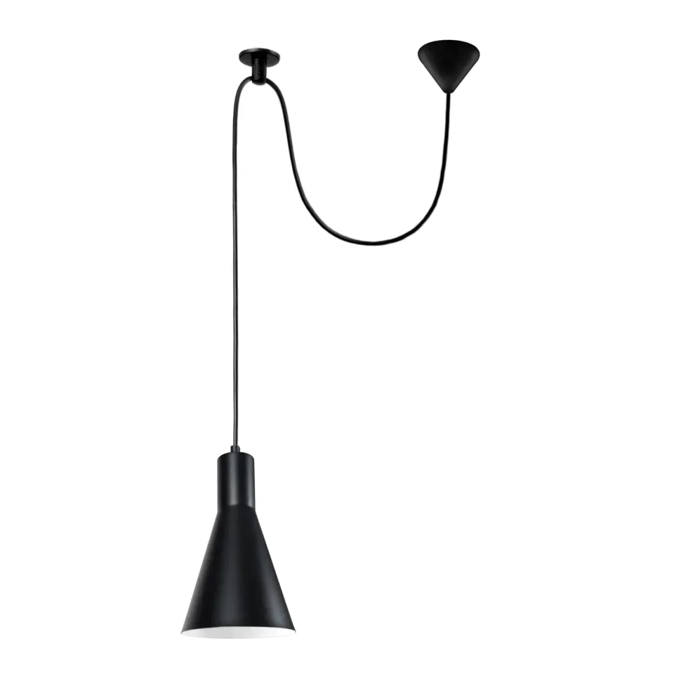 Tosel Krake Sospensione Nero e Oro 20x150 cm Conica