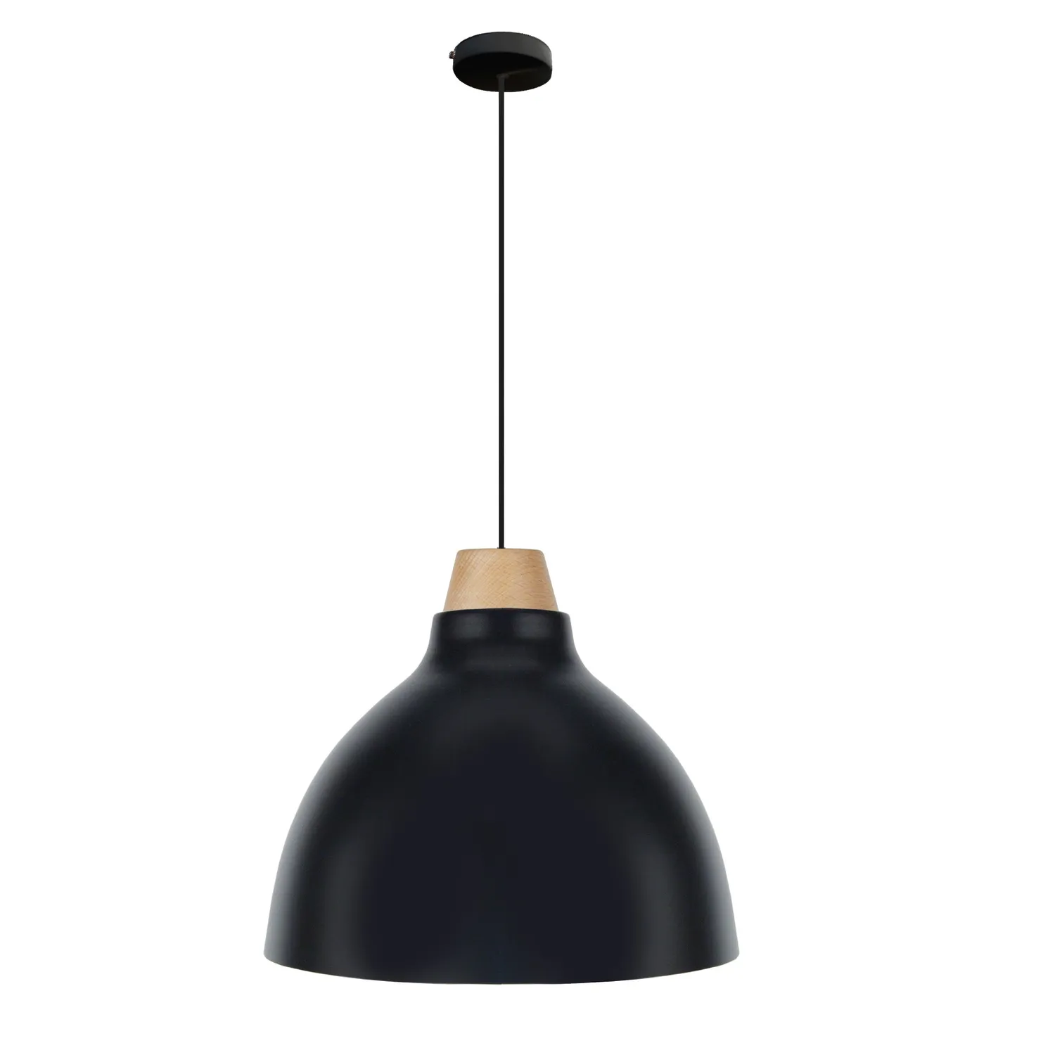 Tosel Camilla sospensione campana nera 24 cm