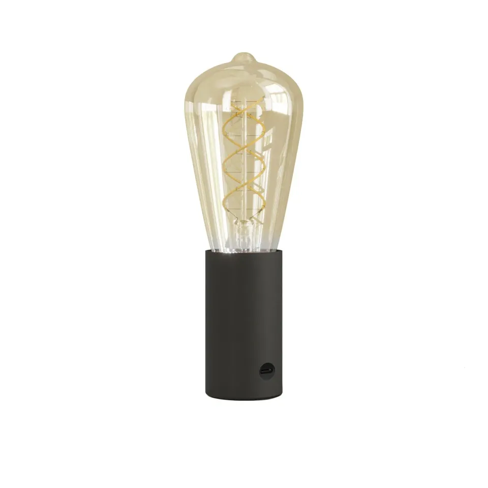 Creative Cables SI lampada portatile 5V USB nera con lampadina ST64