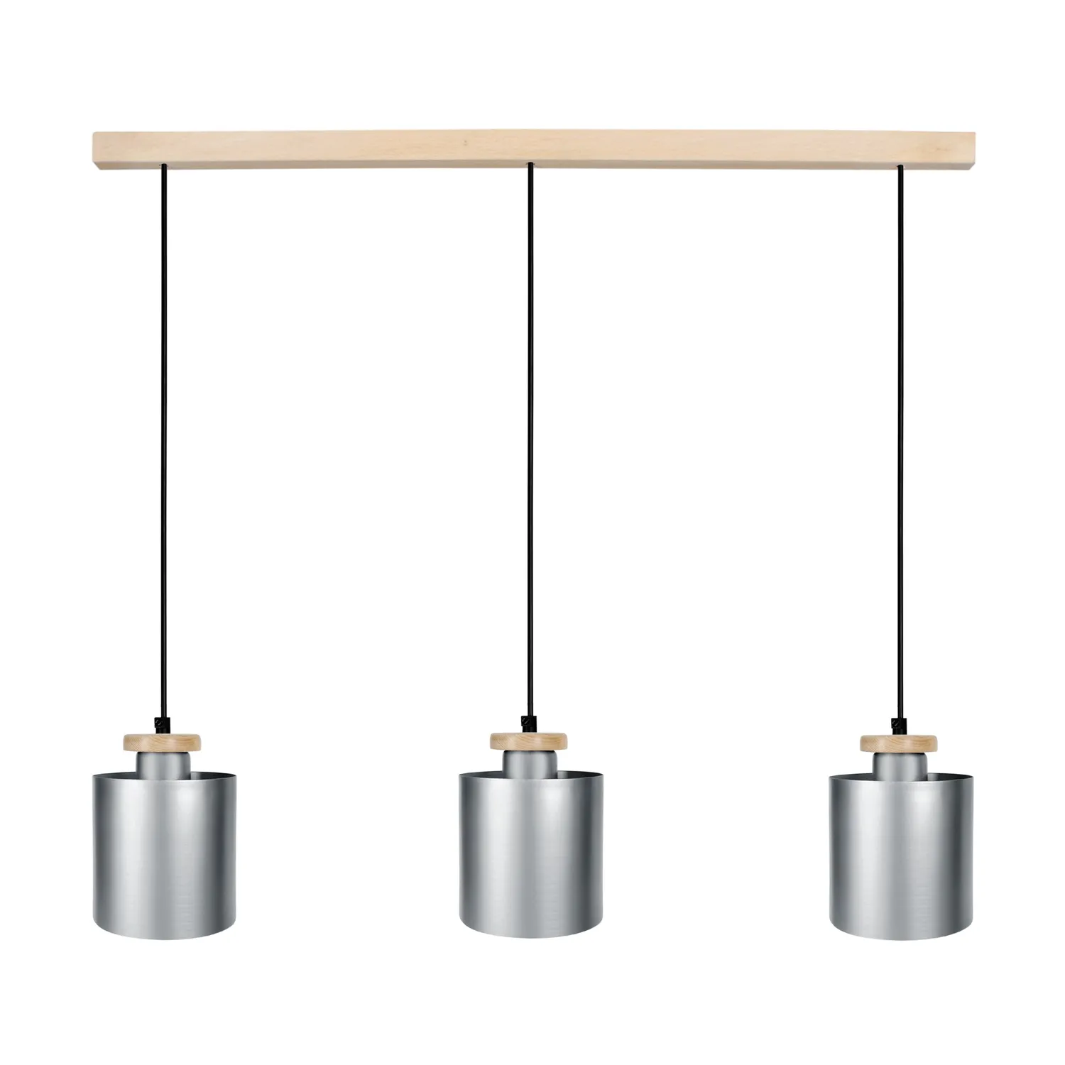 Tosel Uzibuze lampadario barra legno bianco avorio