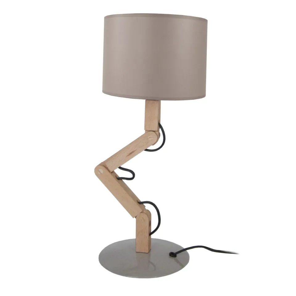 Tosel Geri Lampada da Tavolo Snodata Naturale 16x45cm