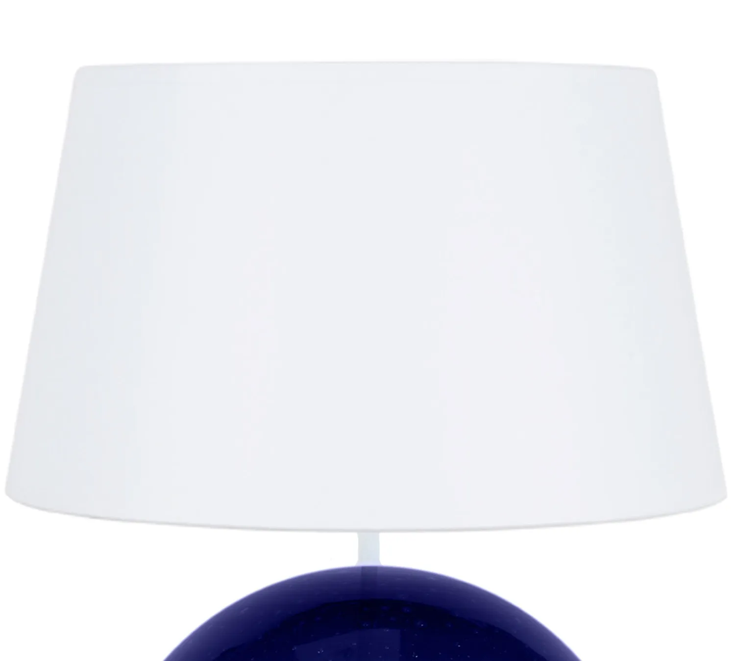 Tosel Burnaby lampada da tavolo sfera vetro 50 cm bianca