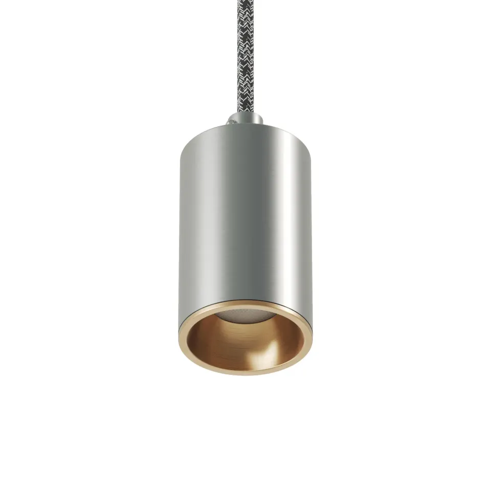 Creative Cables Bispot faretto GU10 titanio bronzo 8W