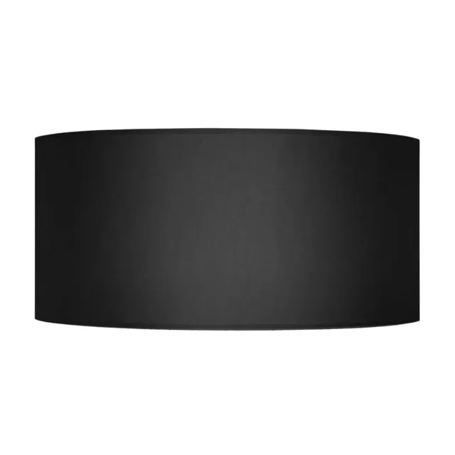 Tosel paralume cilindrico tessuto nero 45 cm E27