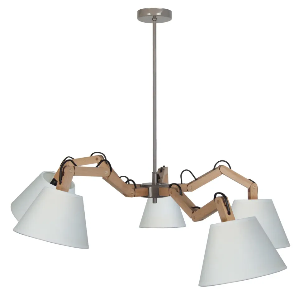 Tosel Freki lampadario legno naturale 90cm 3 luci E14