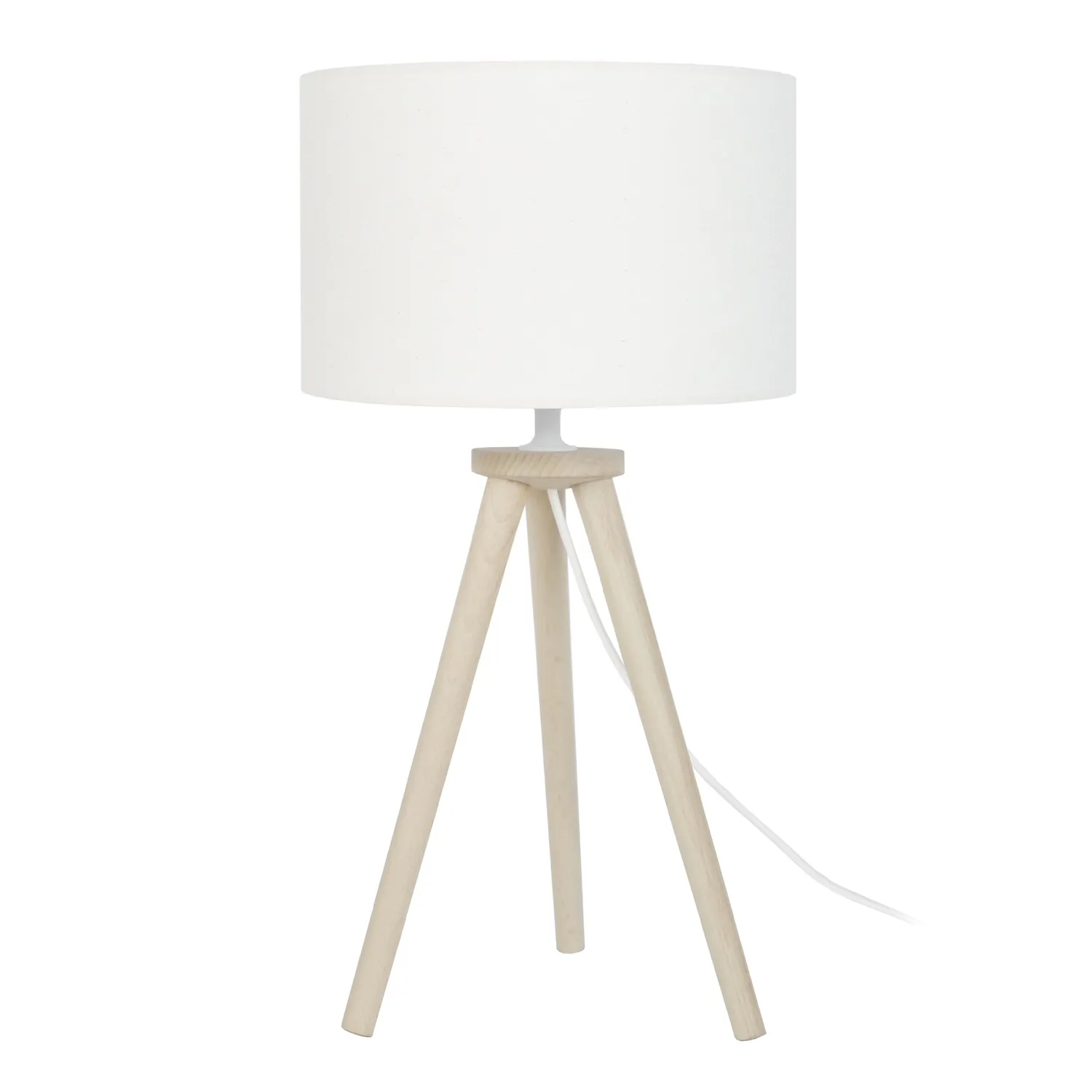 Tosel Utgard lampada da tavolo treppiede naturale ecrù 30x44cm legno
