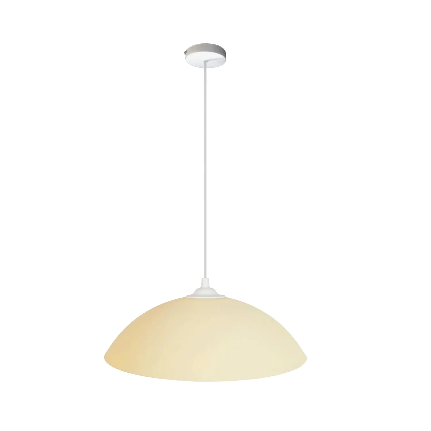 Tosel Demi Lune lampada a sospensione crema 30x60 cm metallo