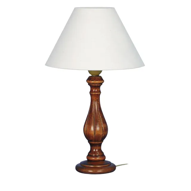 Tosel Juliette lampada comodino legno scuro 25x40cm