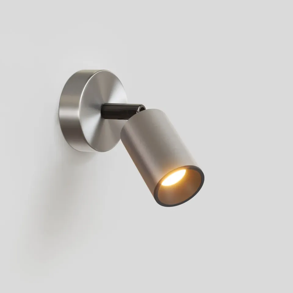 Creative Cables Bispot faretto GU10 parete soffitto titanio LED