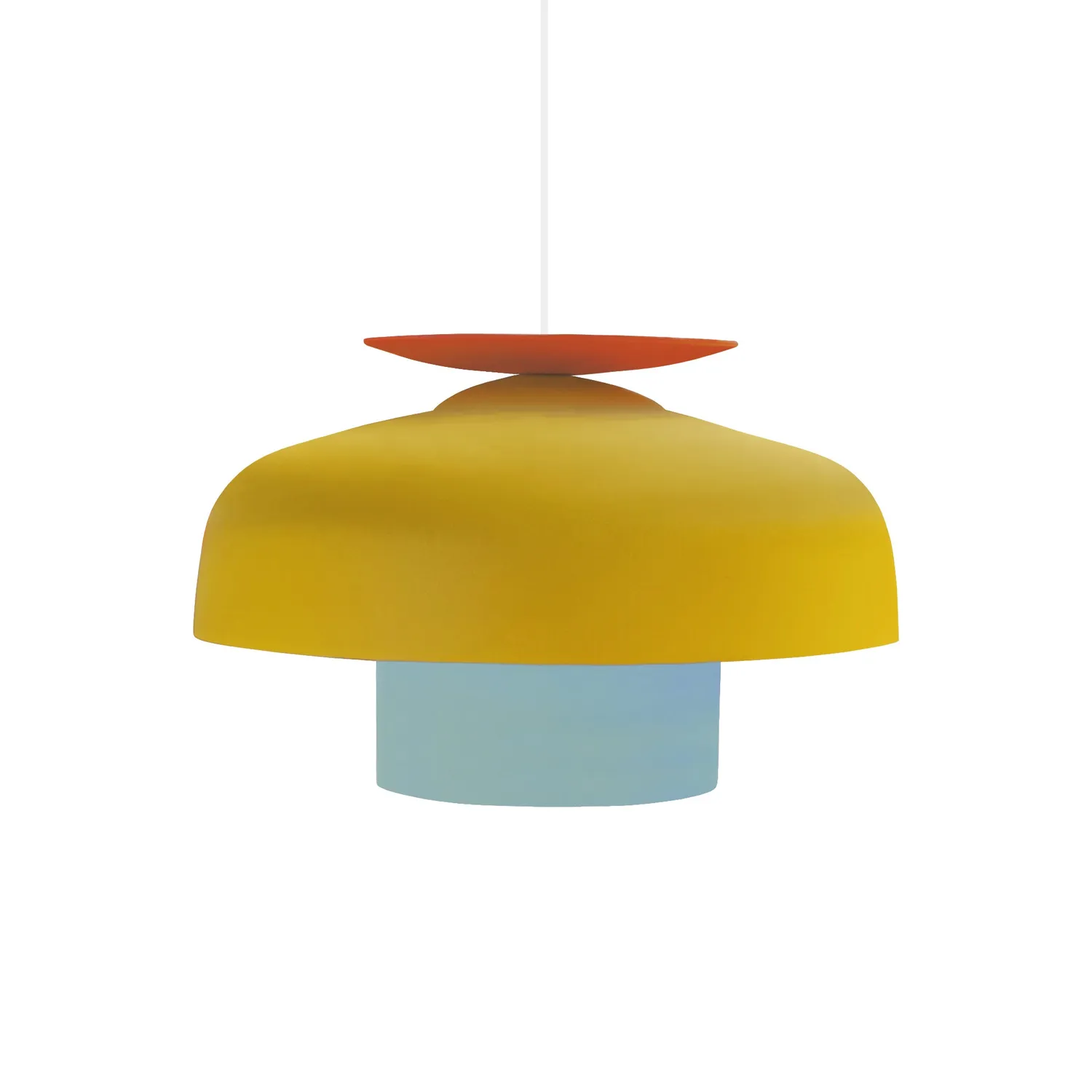 Tosel Cilla sospensione cupola arancione 30x100cm metallo
