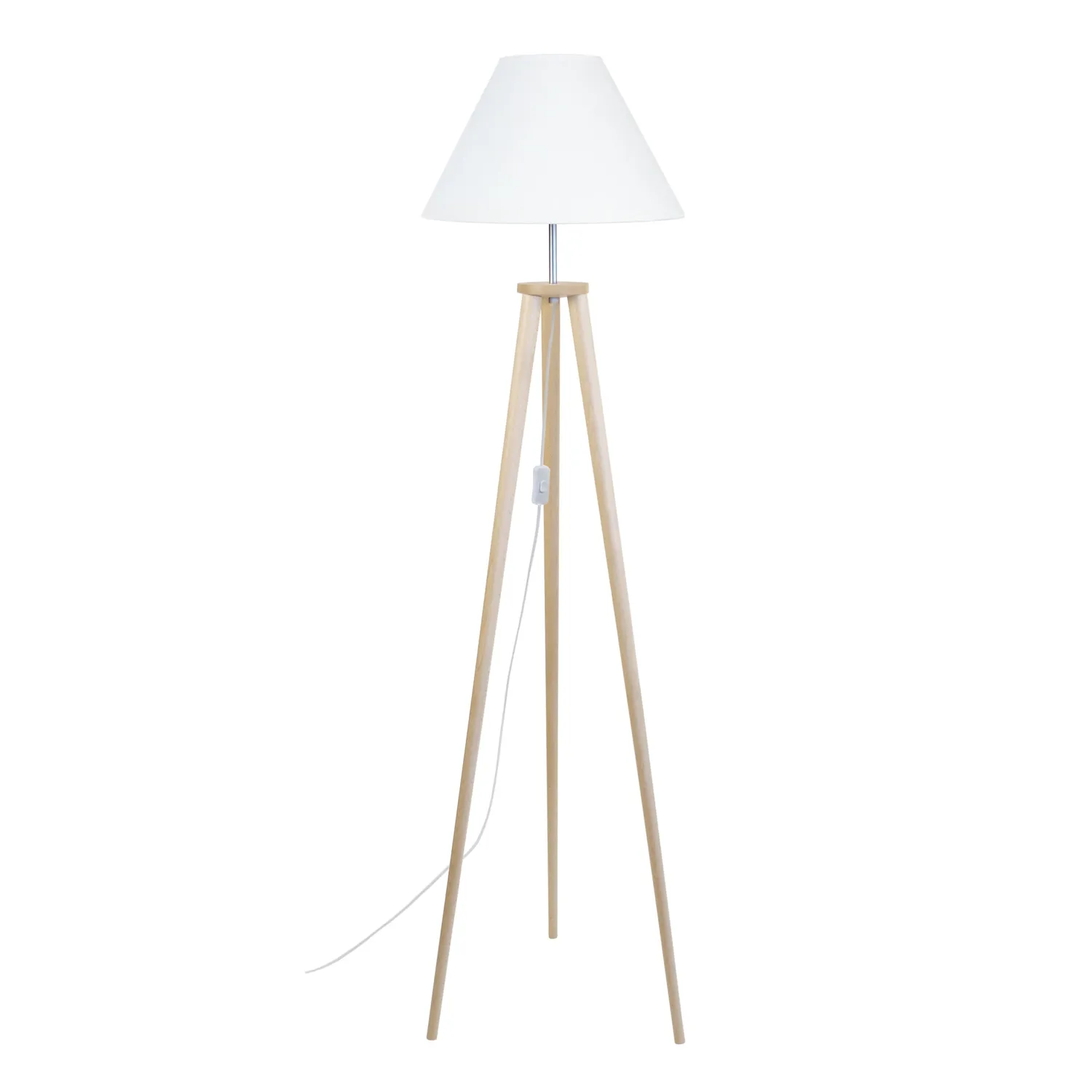 Tosel Arhus piantana treppiede naturale bianco 155 cm legno