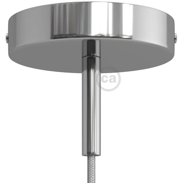 Creative Cables rosone soffitto metallo cromo 1 foro