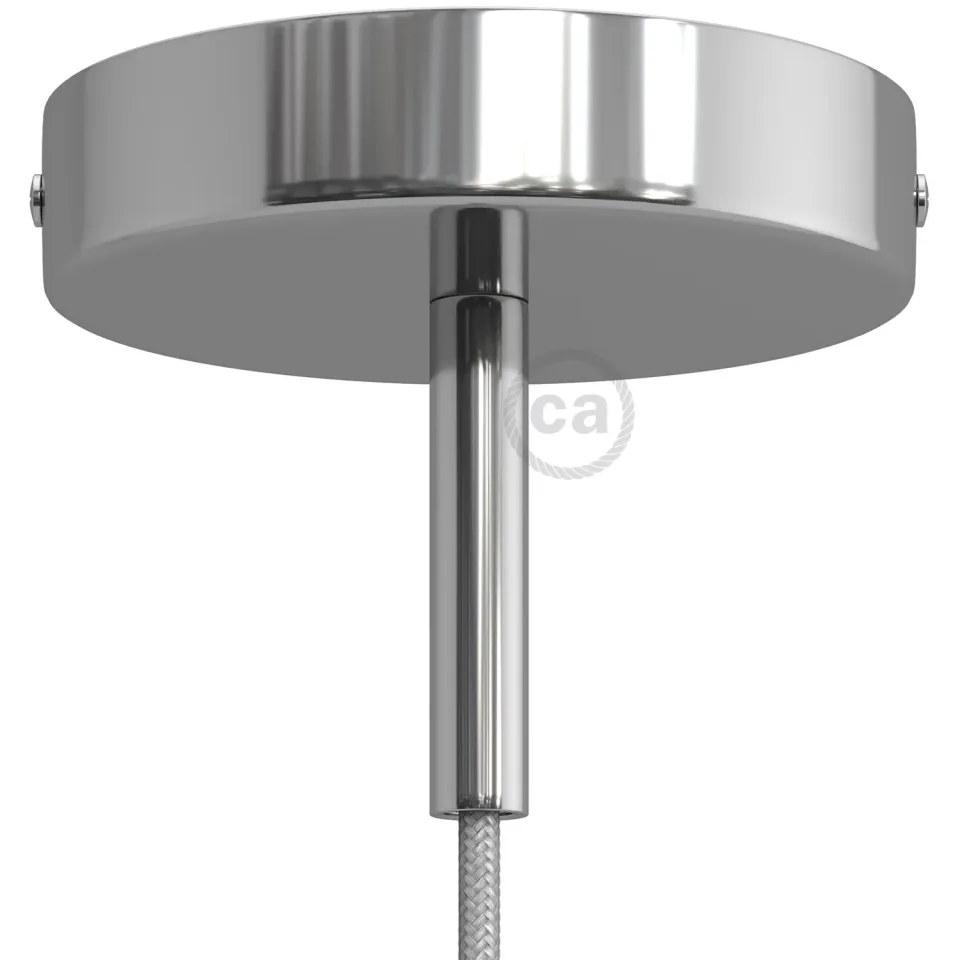 Creative Cables rosone soffitto metallo cromo 1 foro