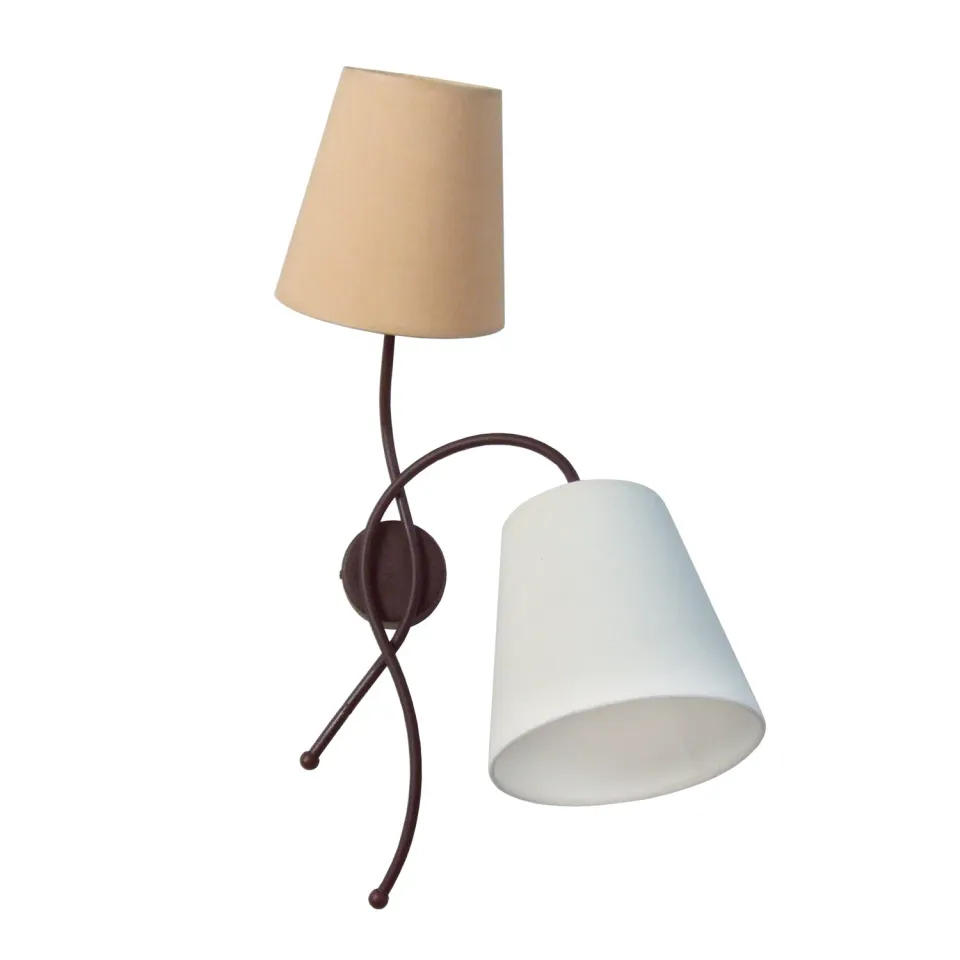 Tosel Nice applique marrone 2 luci E14