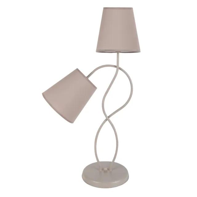 Tosel Balazuc lampada da tavolo crema 2 luci