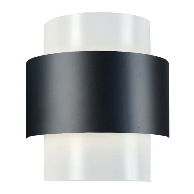 Tosel Sessanta applique 17,5x11 cm nera metallo