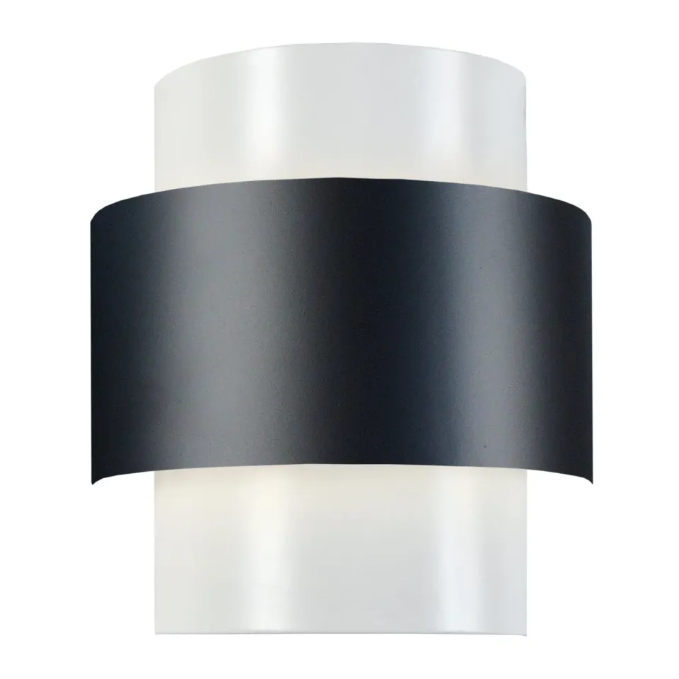 Tosel Sessanta applique 17,5x11 cm nera metallo