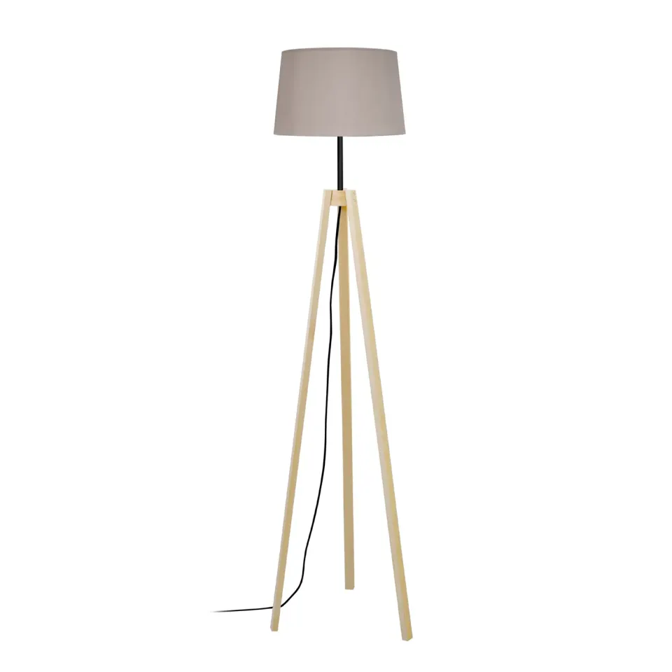 Tosel Viborg piantana treppiede 155 cm naturale taupe tessuto