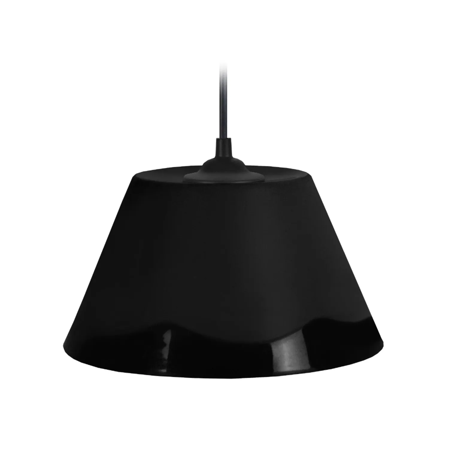 Tosel Polycone sospensione conica 22,5 cm bianca PVC E27