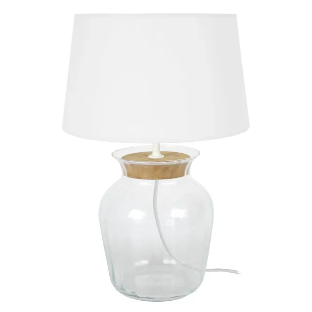 Tosel Pot lampada da tavolo vetro nera 30x45 cm