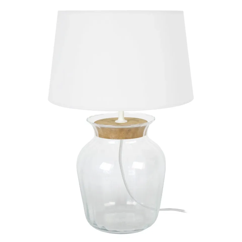 Tosel Pot lampada da tavolo vetro nera 30x45 cm