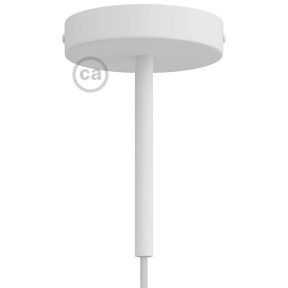 Creative Cables rosone soffitto metallo bianco opaco 120 mm