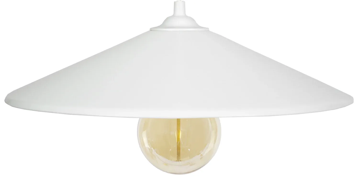 Tosel Cone sospensione metallo bianco avorio E27