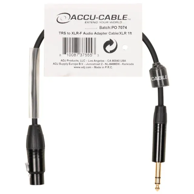 Accu-Cable ADPQXL-F American DJ adattatore jack-XLR 0,3m
