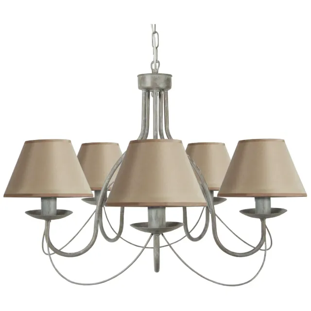 Tosel Provencale lampadario 5 luci grigio 78x80 cm metallo