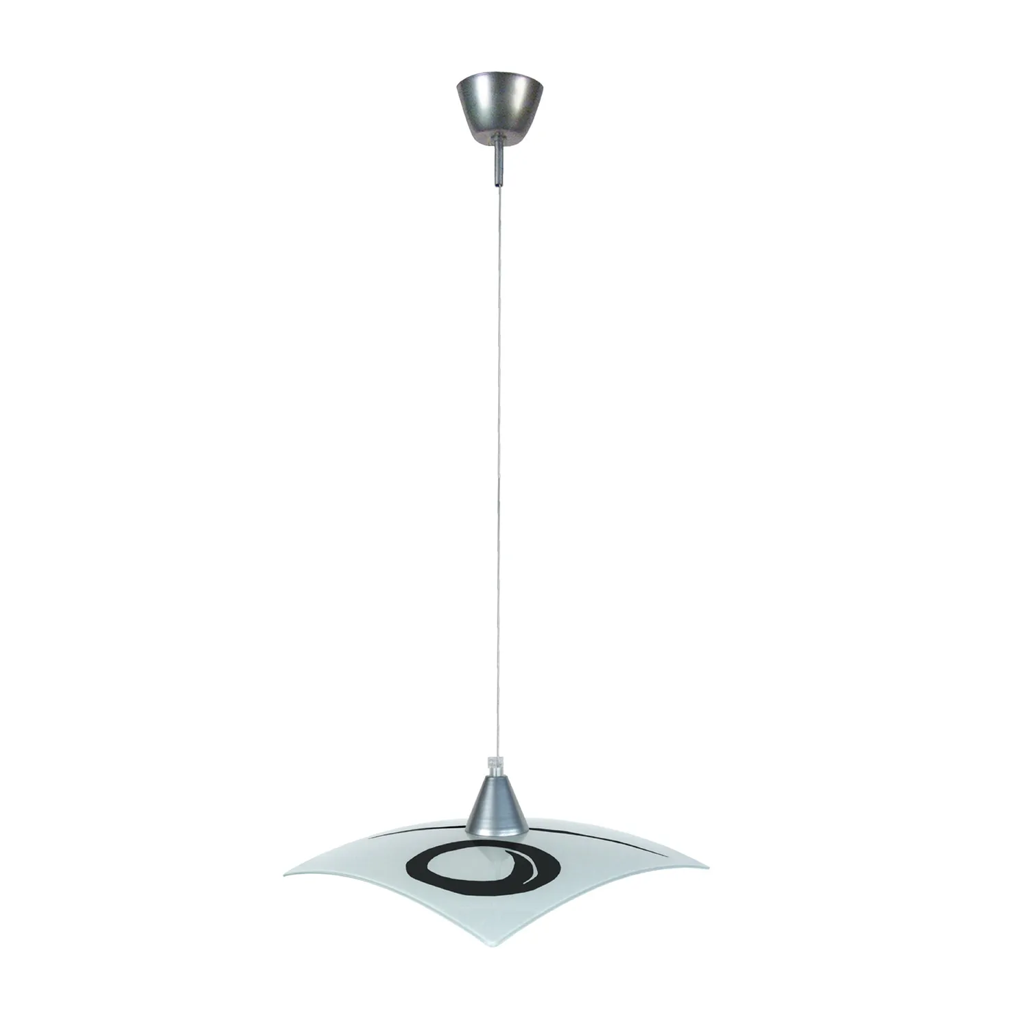 Tosel Isabel sospensione vetro 30x100 cm grigio