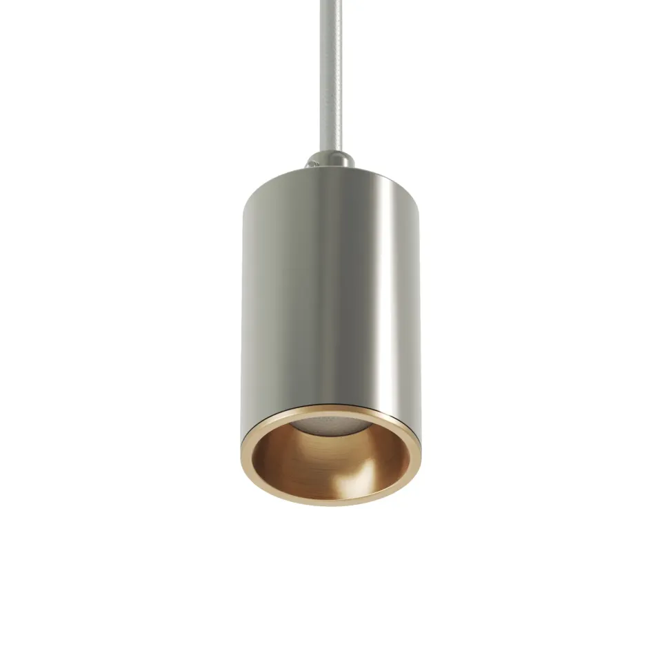 Creative Cables Bispot faretto GU10 cromo bronzo con lampadina