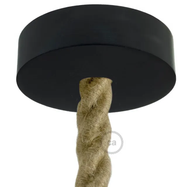 Creative Cables rosone legno nero per cavo 2XL