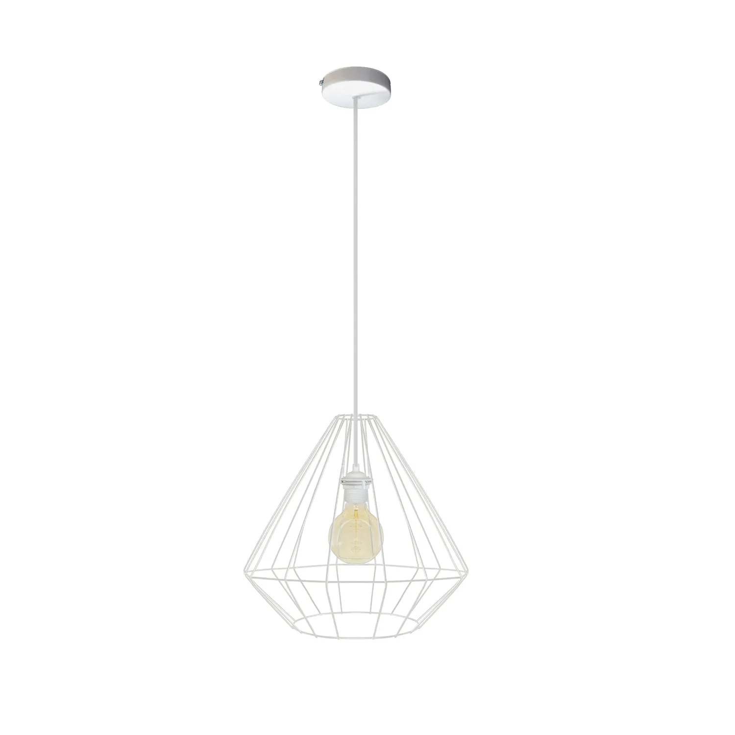 Tosel Diamond sospensione metallo bianco 40 cm