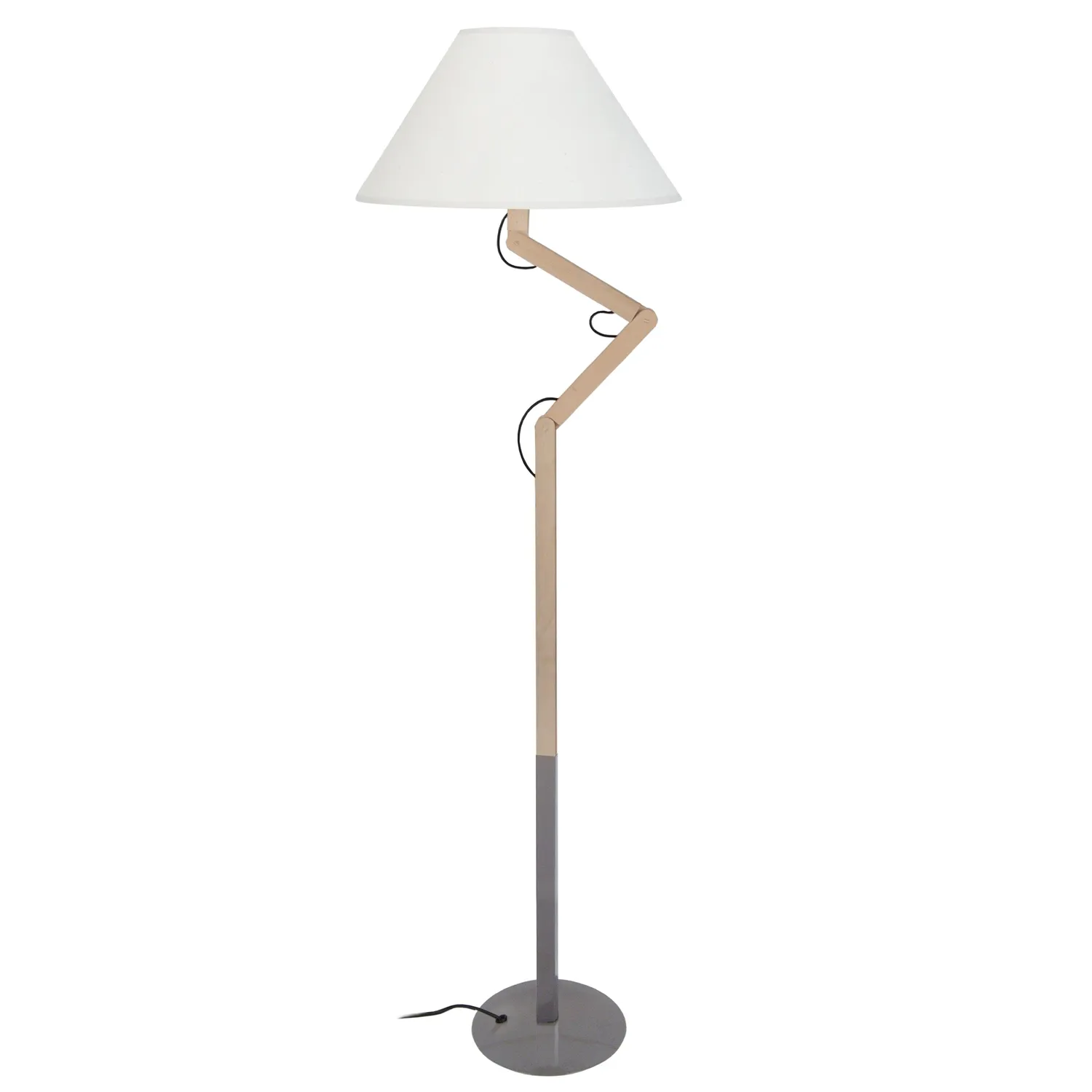 Tosel Geri piantana legno taupe e ecru H170 cm