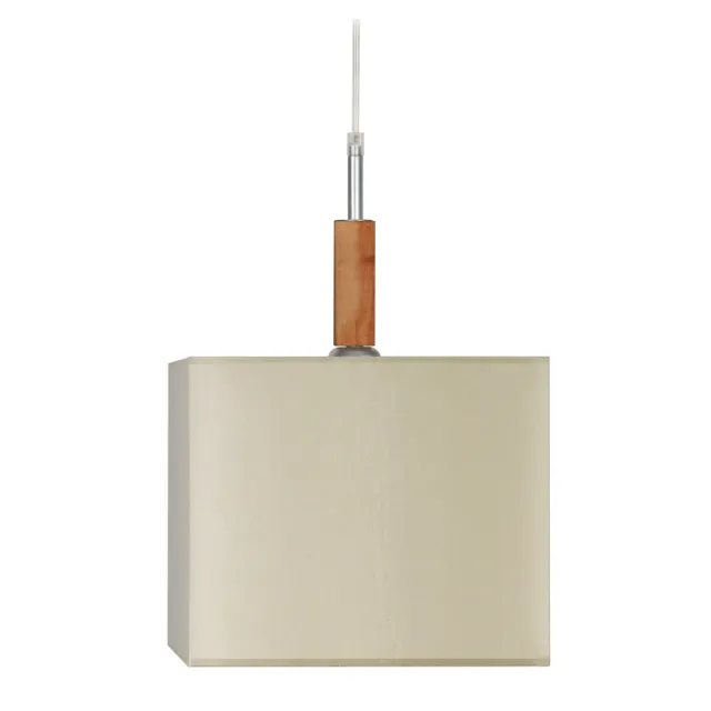 Tosel Frigga sospensione legno quadrata noce bianco