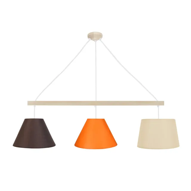 Tosel Amesterdham Lampadario 80x80 cm Naturale Legno