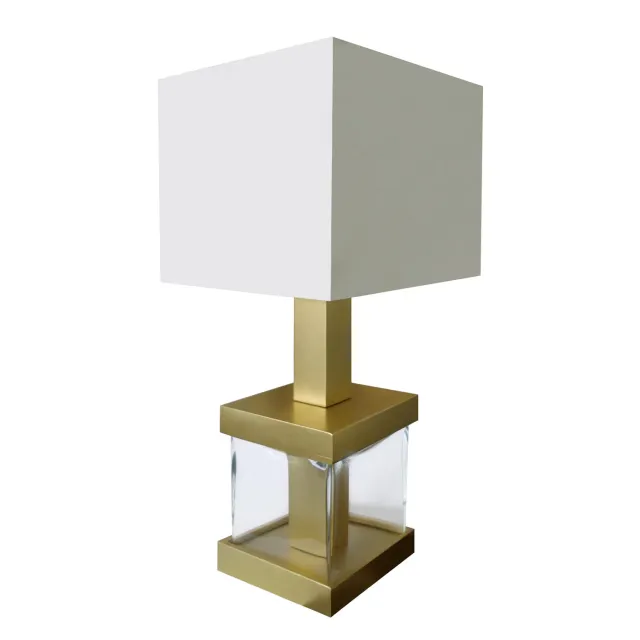 Tosel Fritzburg lampada tavolo vetro cromo 30x67 cm