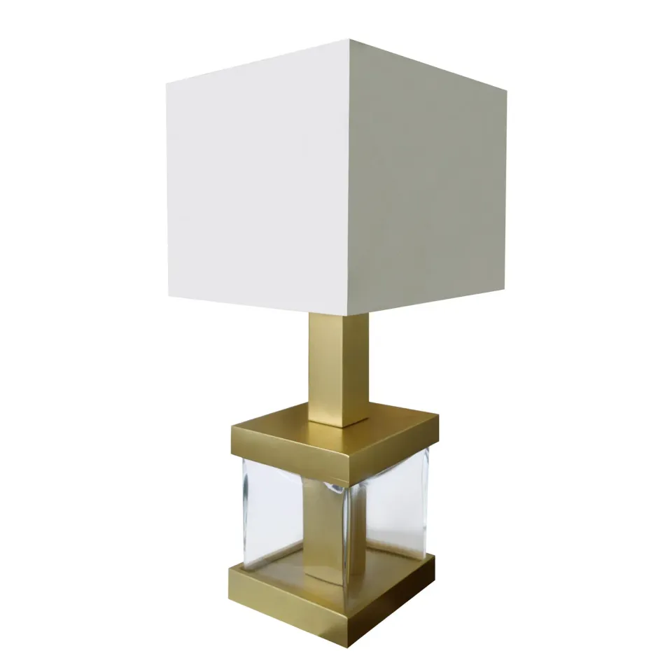 Tosel Fritzburg lampada tavolo vetro cromo 30x67 cm