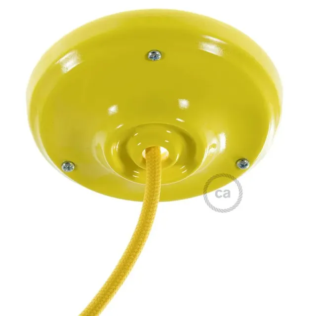 Creative Cables rosone porcellana giallo 105 mm