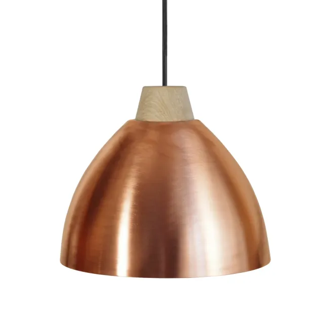 Tosel Celica A sospensione metallo rame legno 21x74 cm