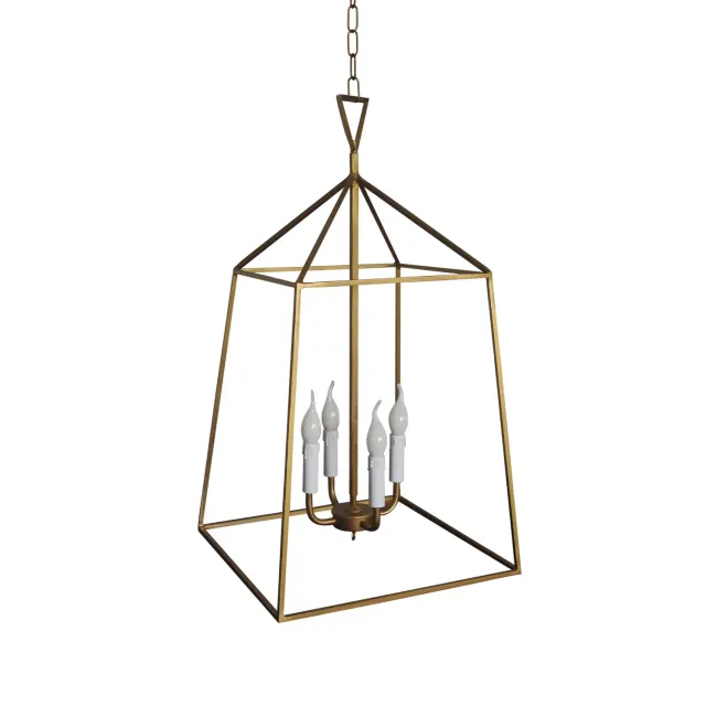 Tosel Linz lampada a sospensione metallo 43 cm oro