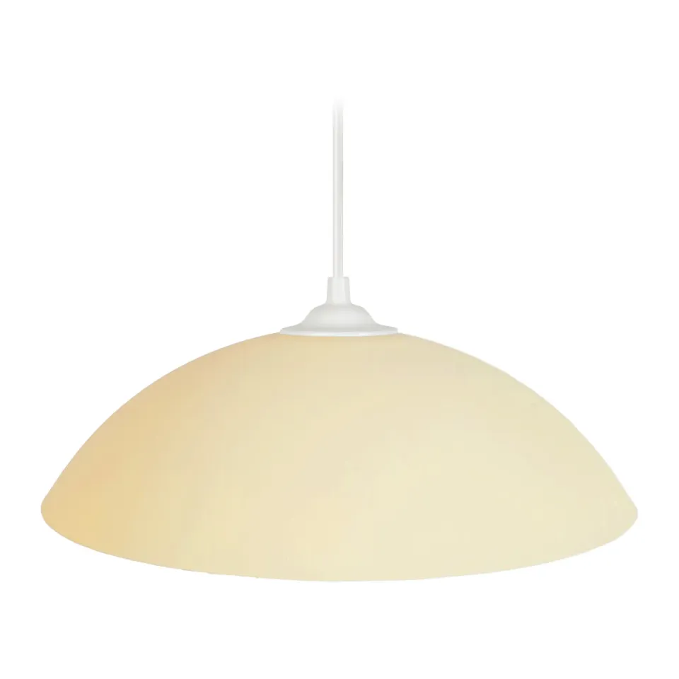 Tosel Demi Lune lampada a sospensione crema 30x60 cm metallo